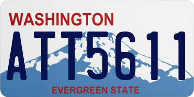 WA license plate ATT5611