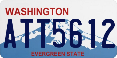 WA license plate ATT5612