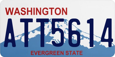 WA license plate ATT5614