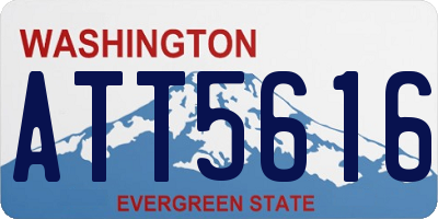 WA license plate ATT5616