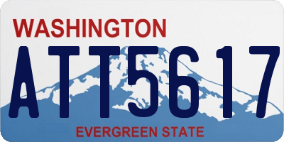 WA license plate ATT5617