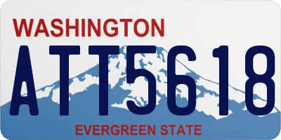 WA license plate ATT5618