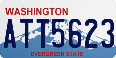 WA license plate ATT5623