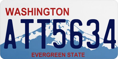 WA license plate ATT5634