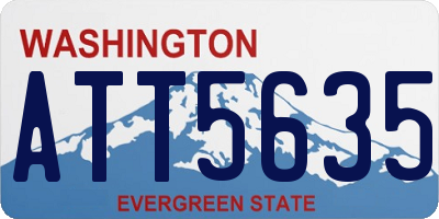 WA license plate ATT5635