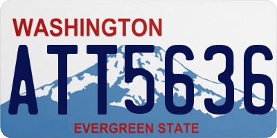 WA license plate ATT5636