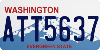WA license plate ATT5637