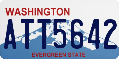 WA license plate ATT5642