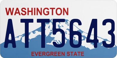 WA license plate ATT5643
