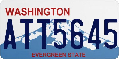 WA license plate ATT5645