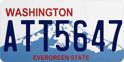 WA license plate ATT5647