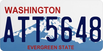 WA license plate ATT5648