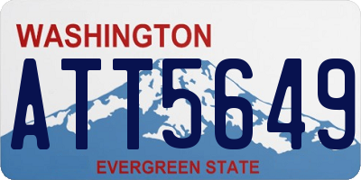 WA license plate ATT5649