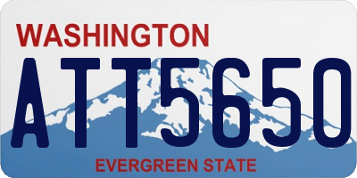 WA license plate ATT5650