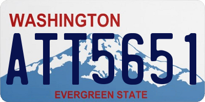 WA license plate ATT5651
