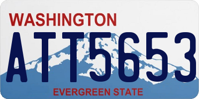 WA license plate ATT5653