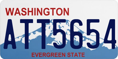 WA license plate ATT5654