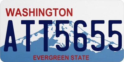 WA license plate ATT5655