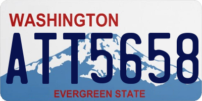 WA license plate ATT5658