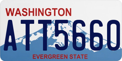 WA license plate ATT5660