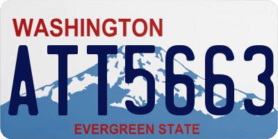 WA license plate ATT5663