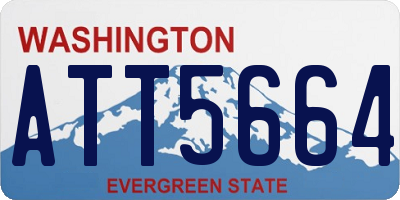 WA license plate ATT5664