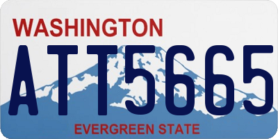 WA license plate ATT5665