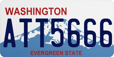 WA license plate ATT5666