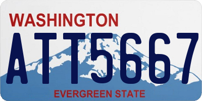 WA license plate ATT5667