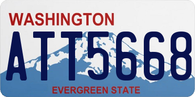 WA license plate ATT5668