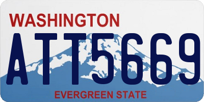 WA license plate ATT5669