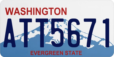 WA license plate ATT5671