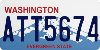 WA license plate ATT5674