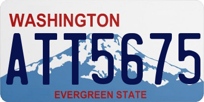 WA license plate ATT5675
