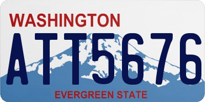 WA license plate ATT5676