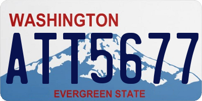 WA license plate ATT5677