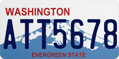 WA license plate ATT5678