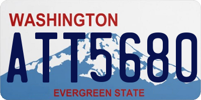 WA license plate ATT5680