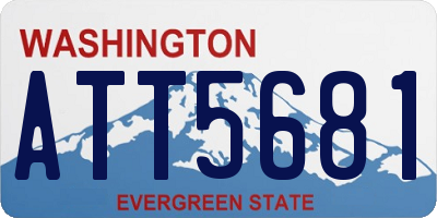 WA license plate ATT5681