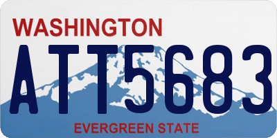 WA license plate ATT5683