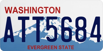WA license plate ATT5684