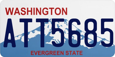 WA license plate ATT5685