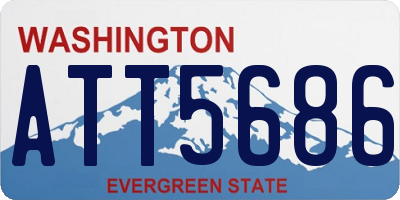 WA license plate ATT5686