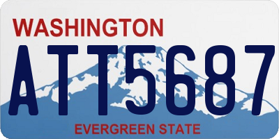 WA license plate ATT5687