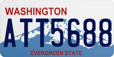 WA license plate ATT5688