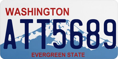 WA license plate ATT5689