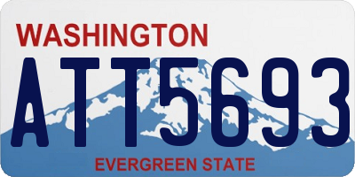 WA license plate ATT5693