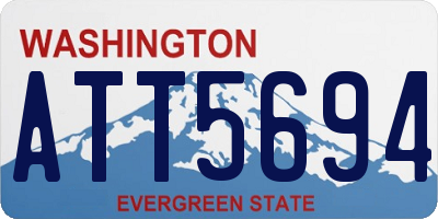 WA license plate ATT5694