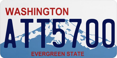 WA license plate ATT5700