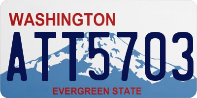 WA license plate ATT5703